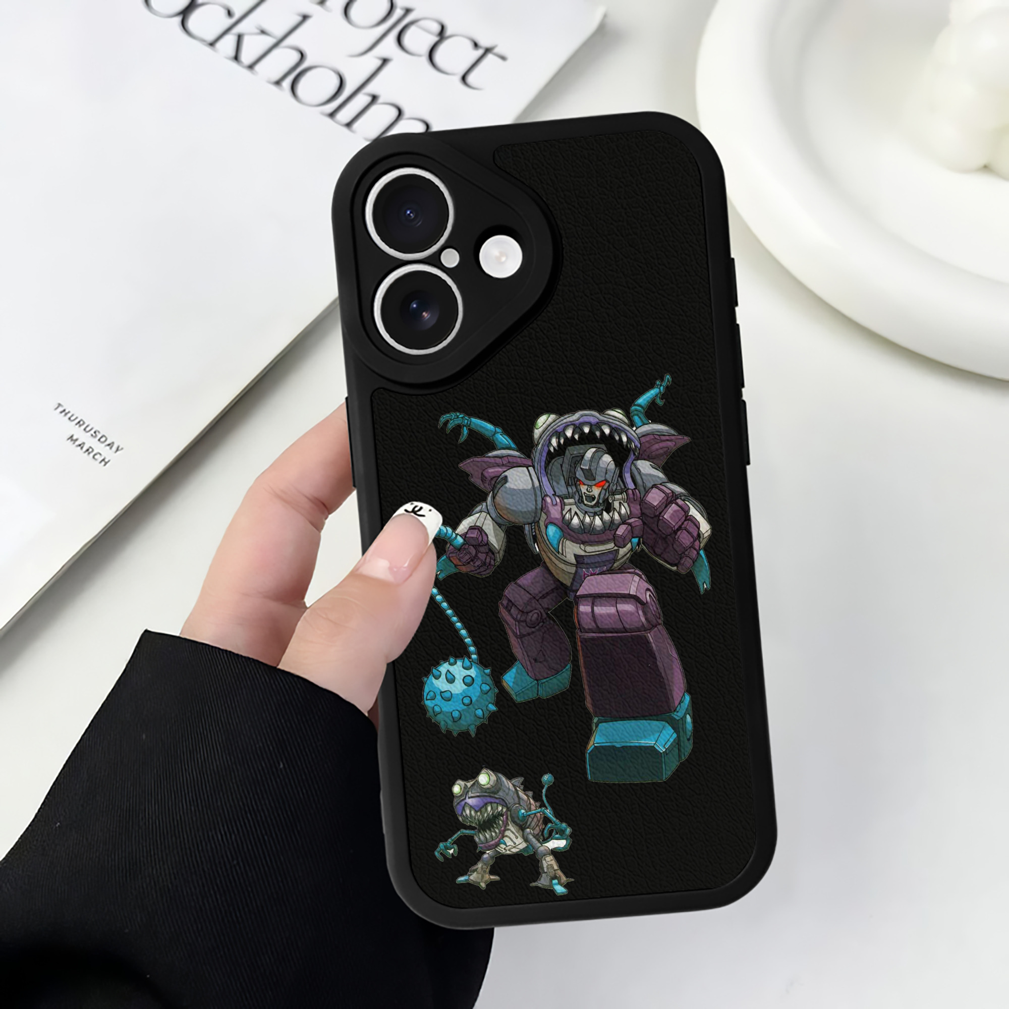 （画像用）  【iPhone 16シリーズ対応】シリコンスマホケース（レザー調） 材質：シリコン